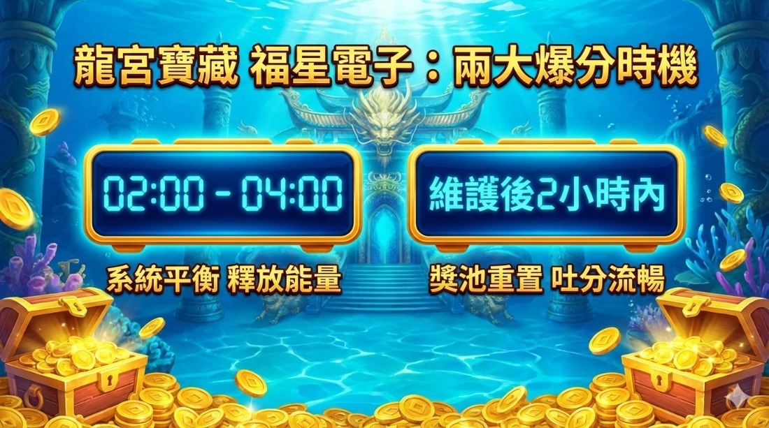 福星電子龍宮寶藏真的好打嗎？1000本金實測曝光，這兩個時間點下注最容易爆分！