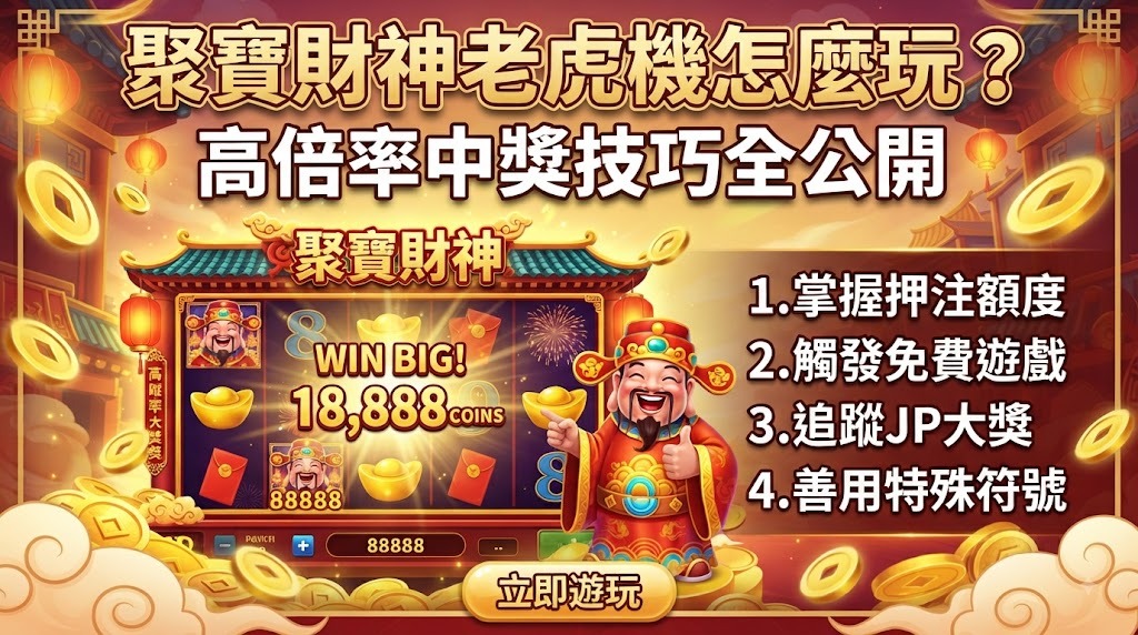 立即掌握聚寶財神老虎機獨家技巧,提升中獎率! 立即掌握聚寶財神老虎機獨家技巧,提升中獎率!