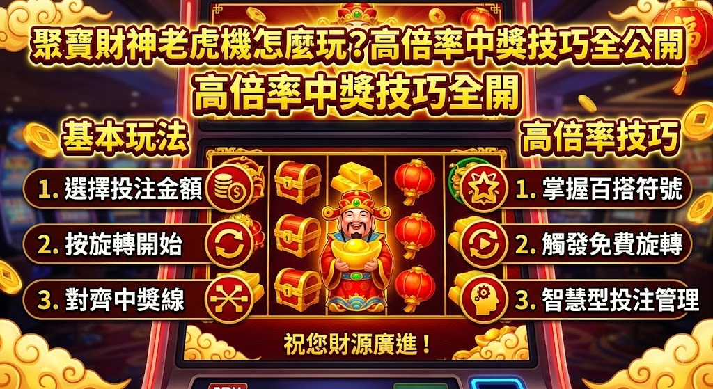 立即掌握聚寶財神老虎機獨家技巧,提升中獎率! 立即掌握聚寶財神老虎機獨家技巧,提升中獎率!